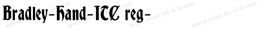 Bradley-Hand-ITC reg字体转换